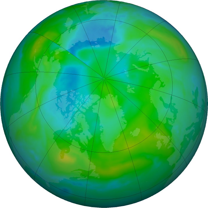 Arctic ozone map for 15 August 2017